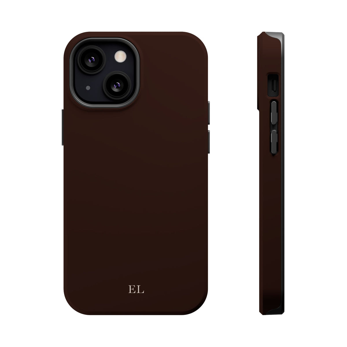 Custom Initials Mocha iPhone Case