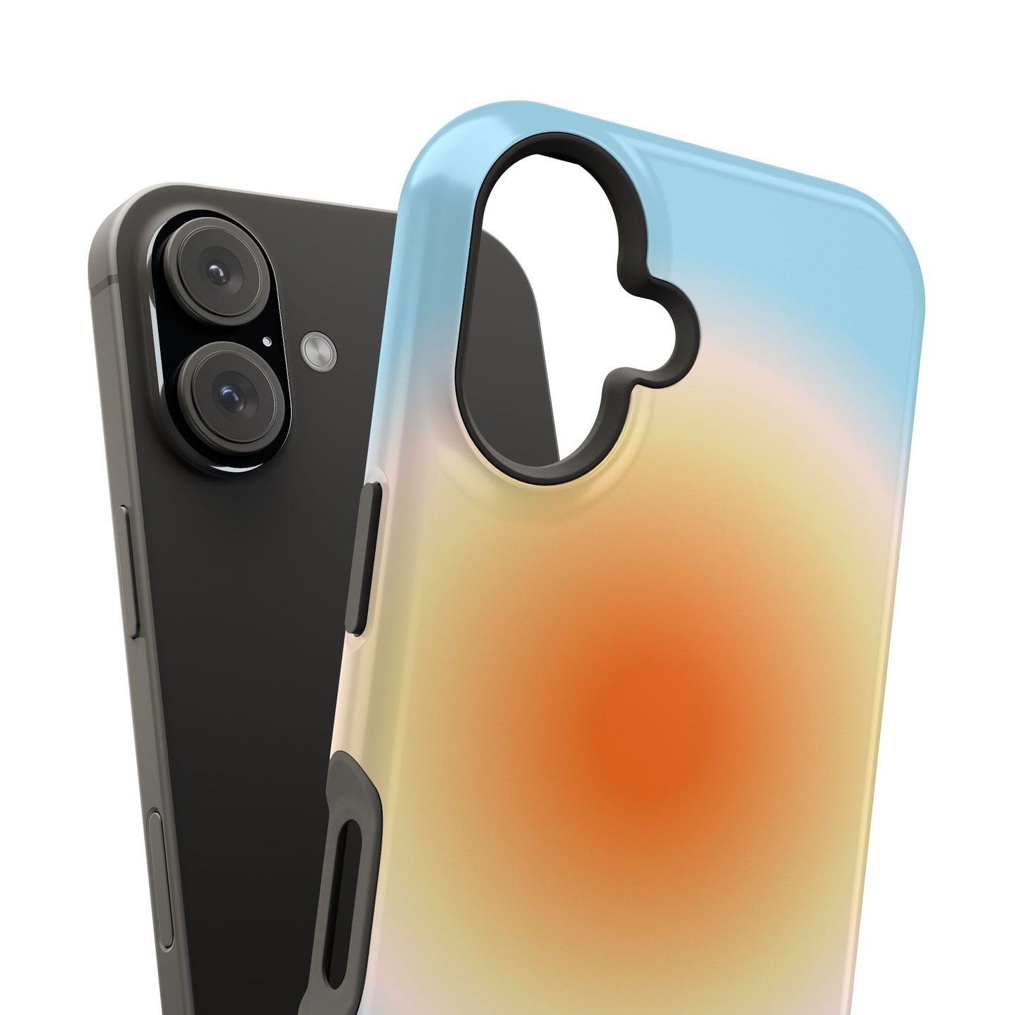 Orange & Blue Aura iPhone Case