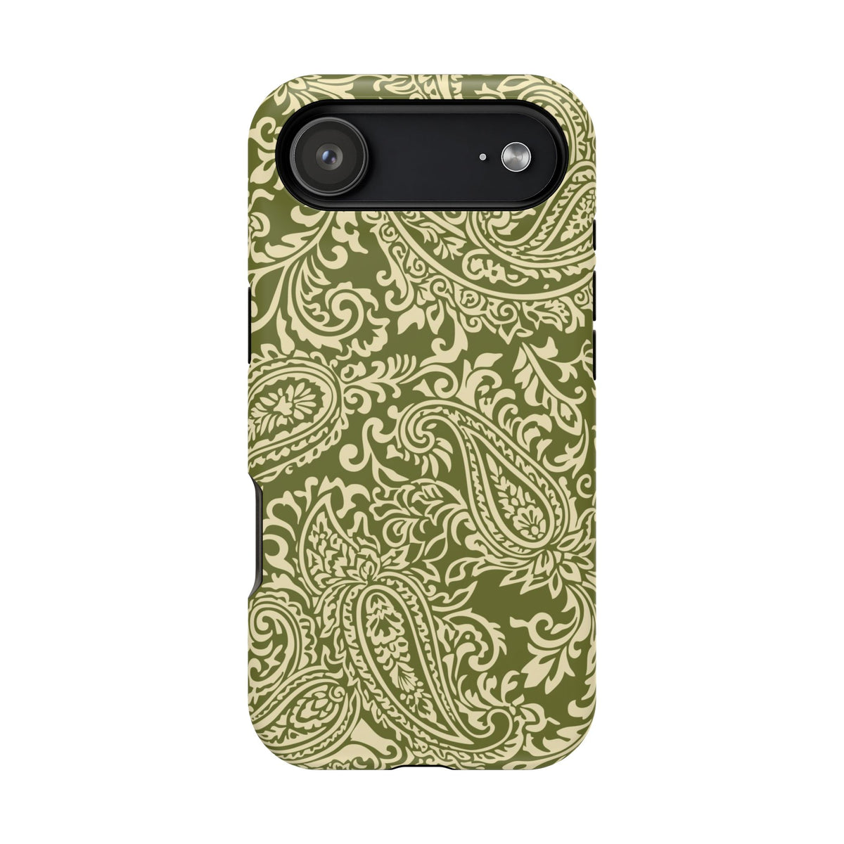 Olive Paisley iPhone Case