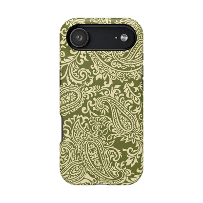 Olive Paisley iPhone Case