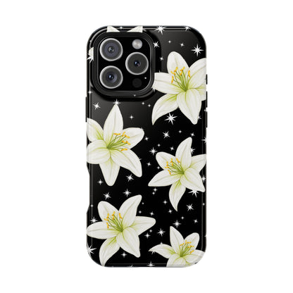 Tiger Lilies & Stars iPhone Case