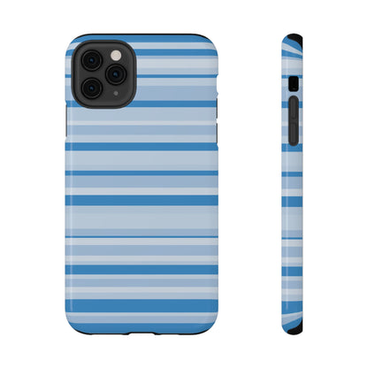 Blue Candy Stripes iPhone Case