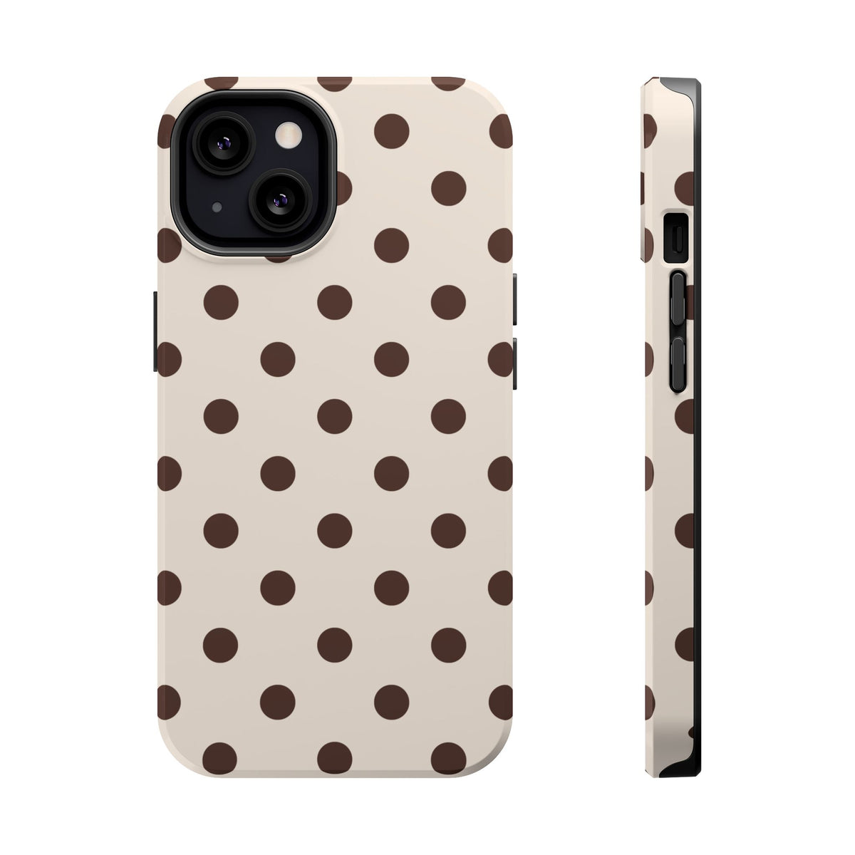 Brown Polka Dots iPhone Case
