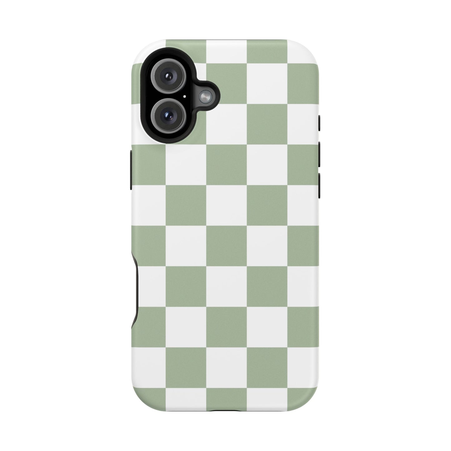 Sage Green Checkered iPhone Case