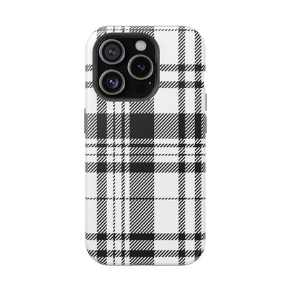 Black Plaid iPhone Case