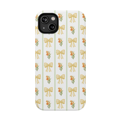 Yellow Bows iPhone Case