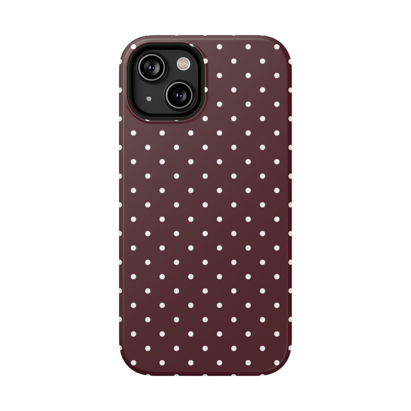 Burgundy Mini Dots iPhone Case