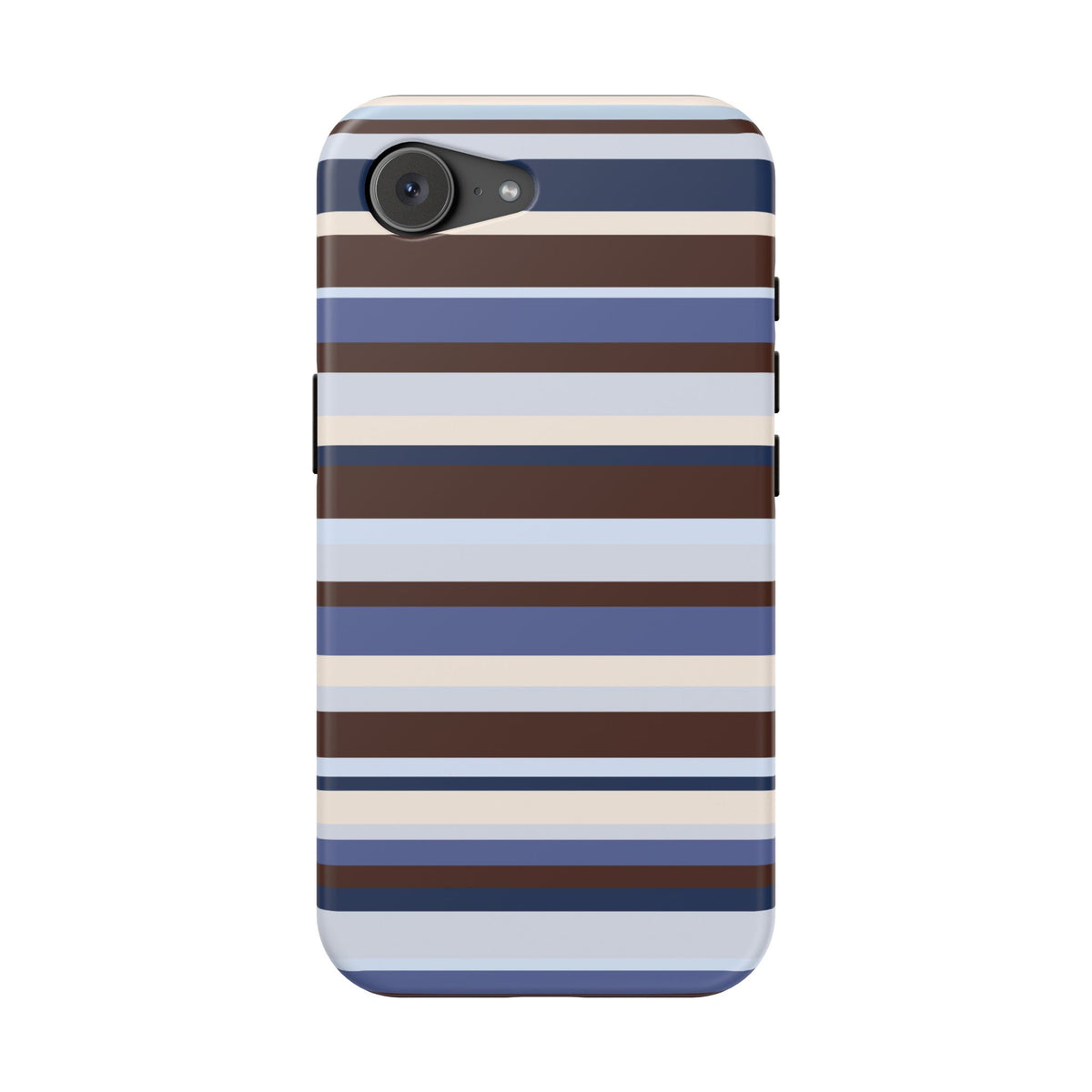 Blueberry Mocha Stripes iPhone Case