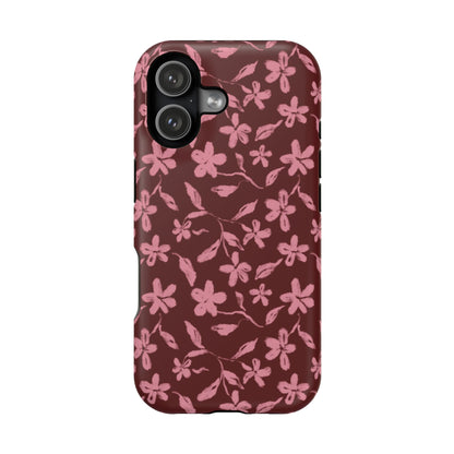 Burgundy Petals iPhone Case