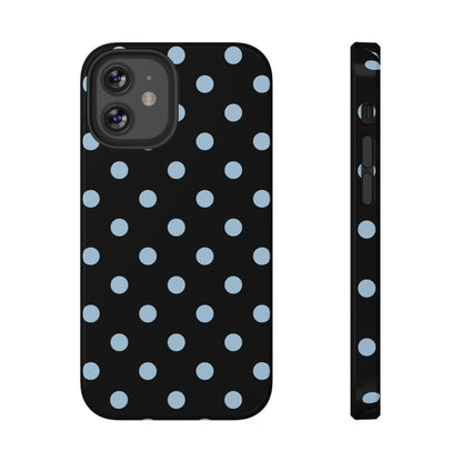 Blue Velvet Polka Dots iPhone Case