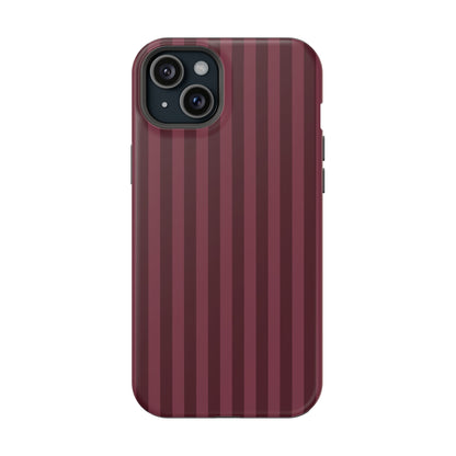 Burgundy Stripes iPhone Case