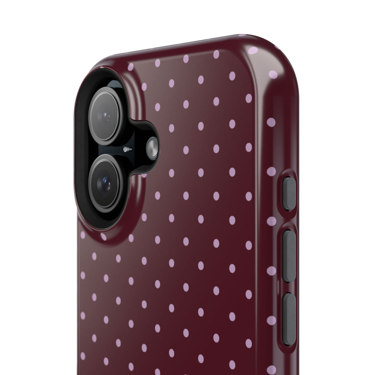 Custom Burgundy & Violet Mini Dots iPhone Case