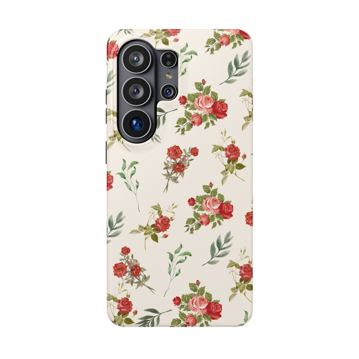 Red Vintage Roses Samsung Case