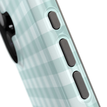 Teal Mini Gingham iPhone Case