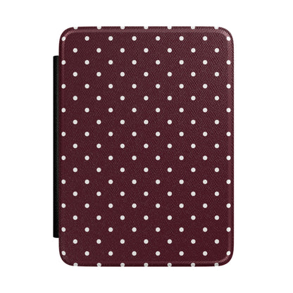 Burgundy Mini Dots Kindle Case