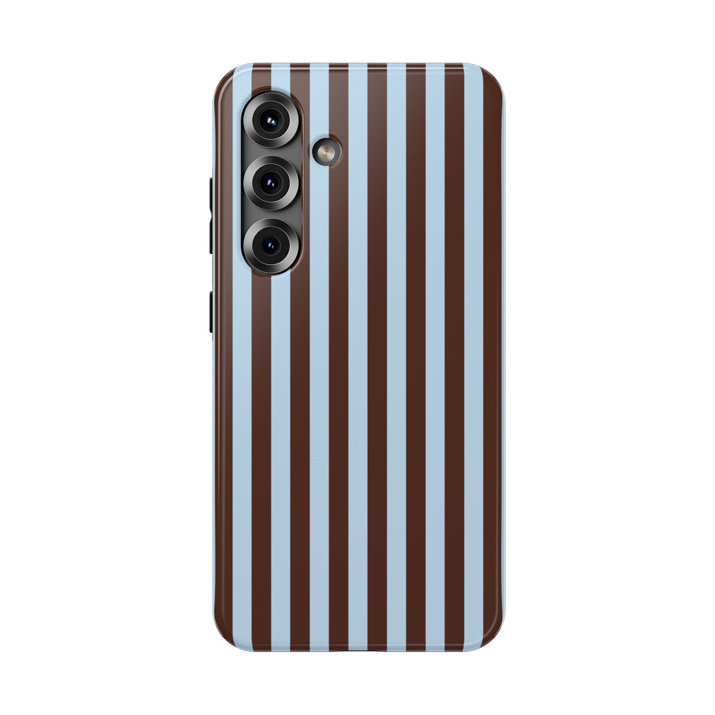 Blue Latte Stripes Samsung Case