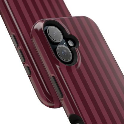 Custom Burgundy Stripes iPhone Case
