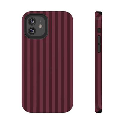 Burgundy Stripes iPhone Case