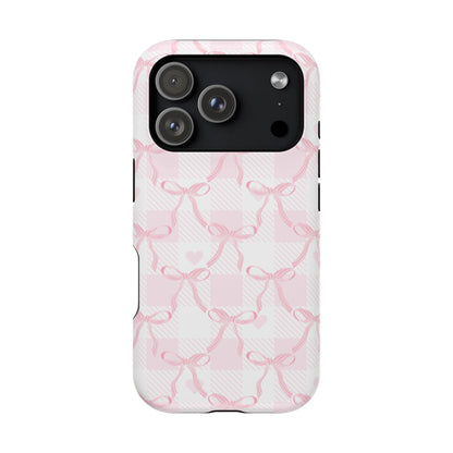 Pink Ribbon Bows iPhone Case