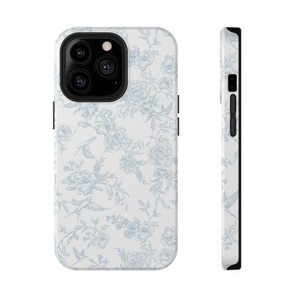 French Blue Toile iPhone Case