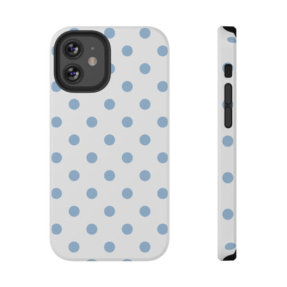 Blue Clouds Polka Dots iPhone Case