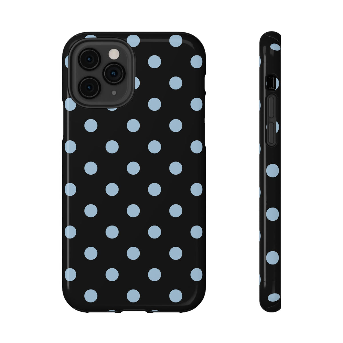 Blue Velvet Polka Dots iPhone Case