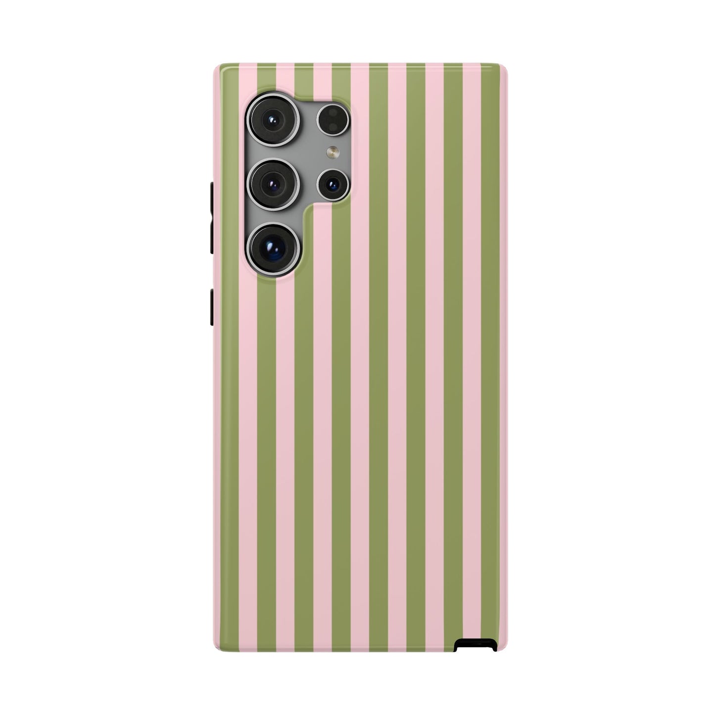 Pink Matcha Stripes Samsung Case