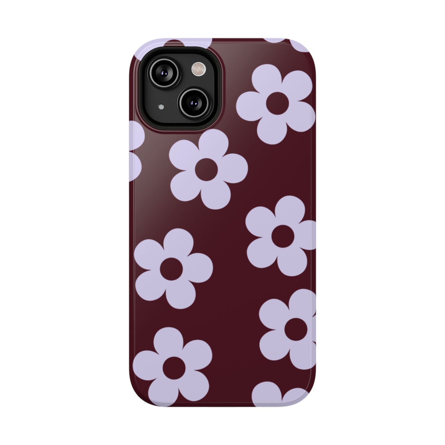 Burgundy Flowers iPhone Case