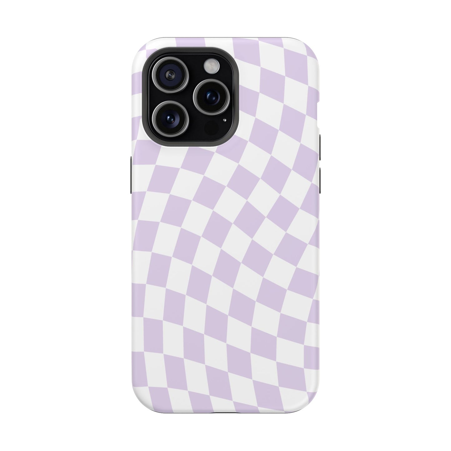Purple Wavy Checkered iPhone Case