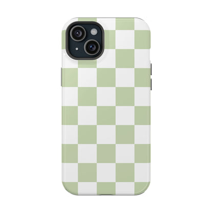 Pastel Green Checkered iPhone Case