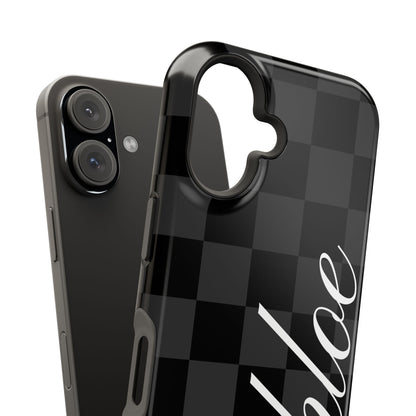 Custom Black Checkered iPhone Case