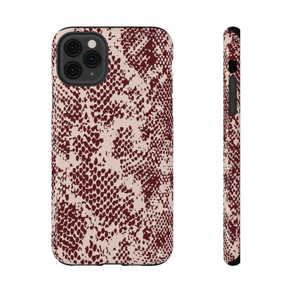 Burgundy Snake iPhone Case