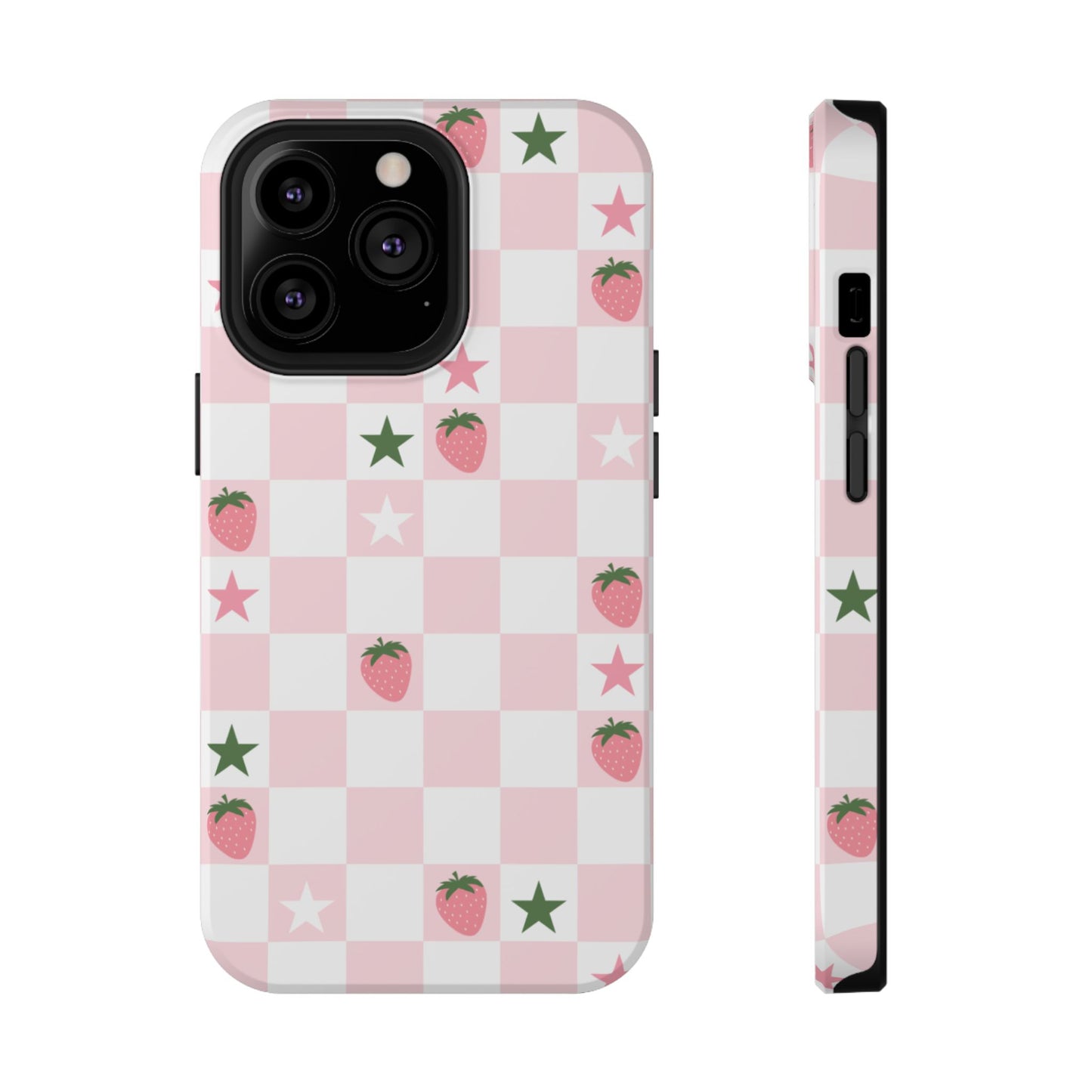 Strawberry Check iPhone Case
