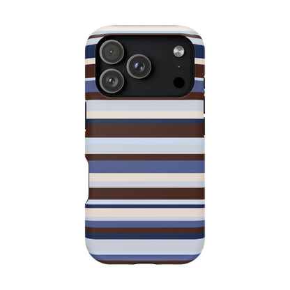 Blueberry Mocha Stripes iPhone Case
