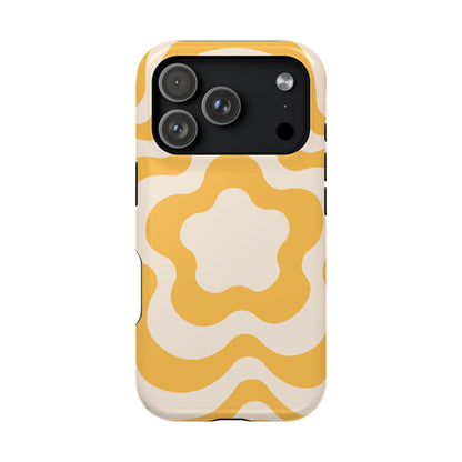 Yellow Retro Flower iPhone Case