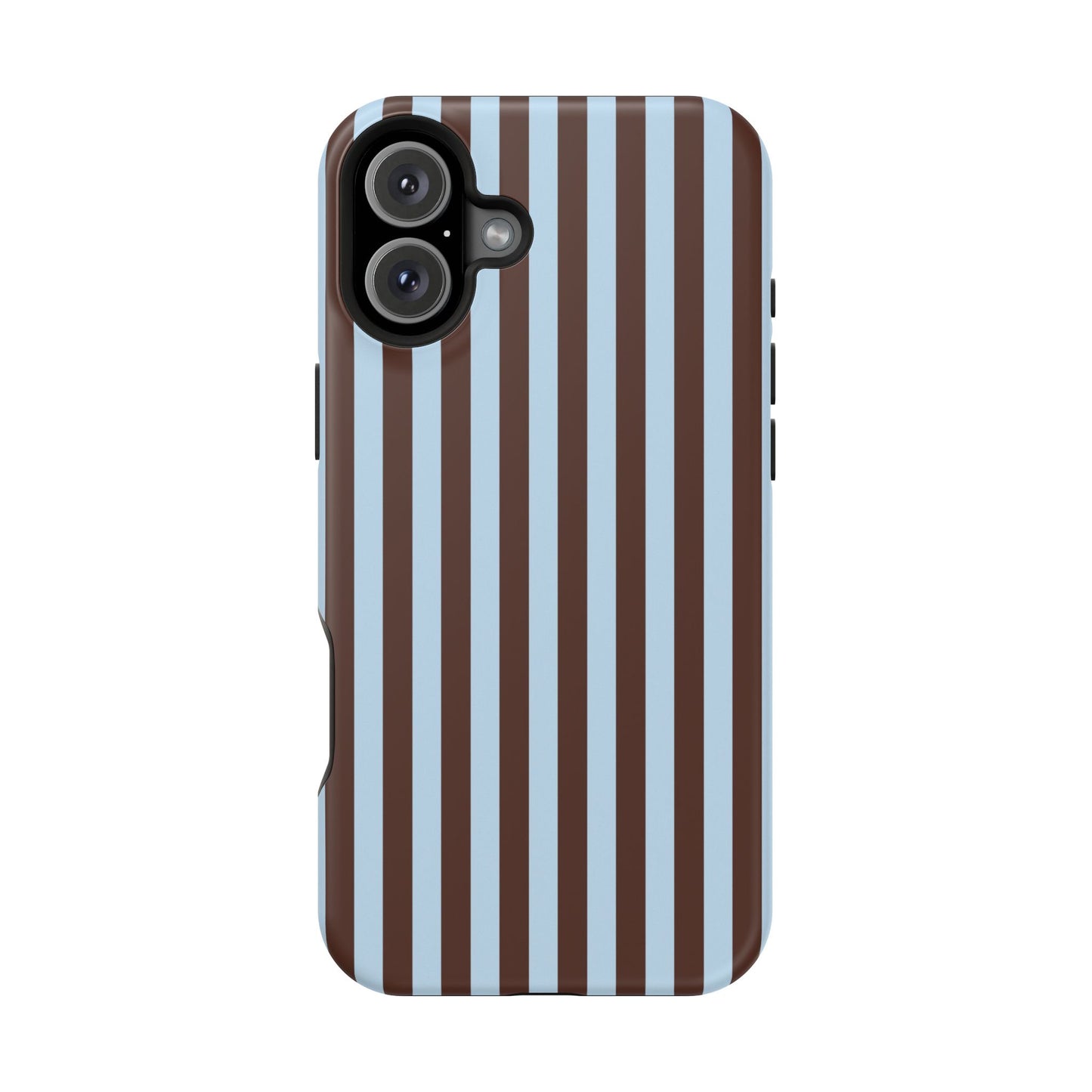 Blue Latte Stripes iPhone Case
