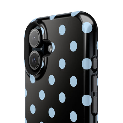 Blue Velvet Polka Dots iPhone Case