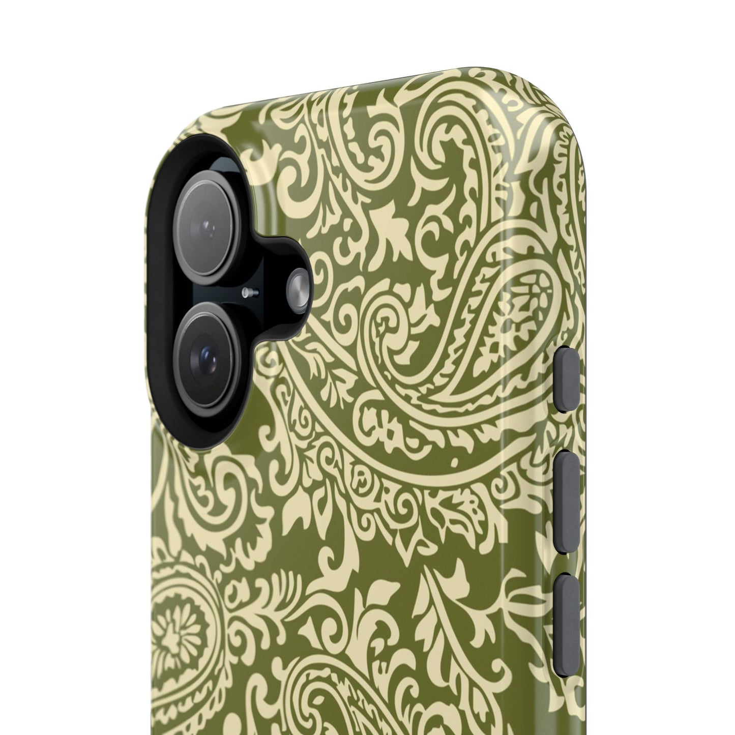 Olive Paisley iPhone Case