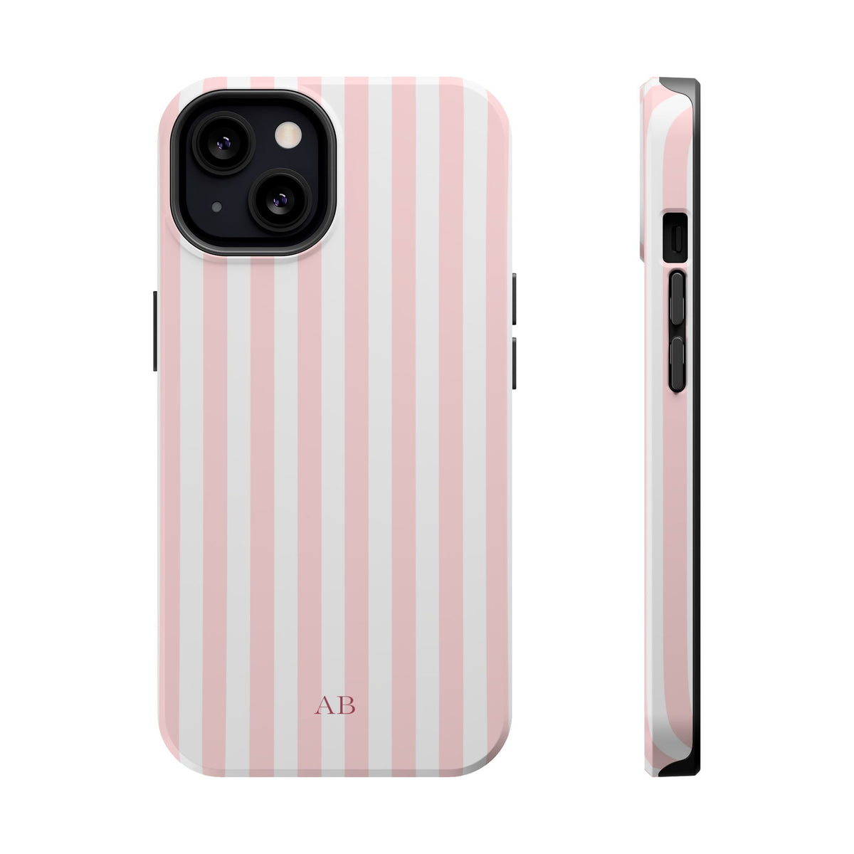 Custom Initials Pink Beau iPhone Case