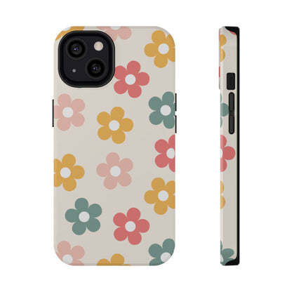 Boho Retro Flowers iPhone Case