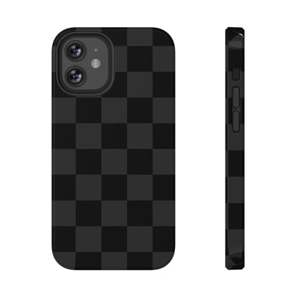Black Checkered iPhone Case