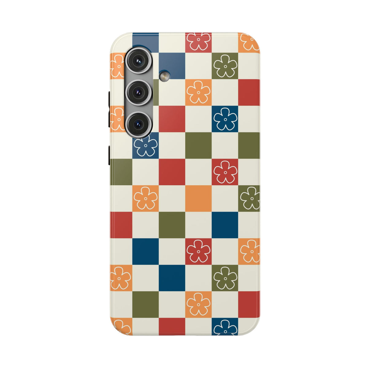 Vintage Flowers Checkered Samsung Case