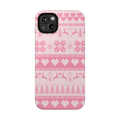 Pink Christmas Sweater iPhone Case