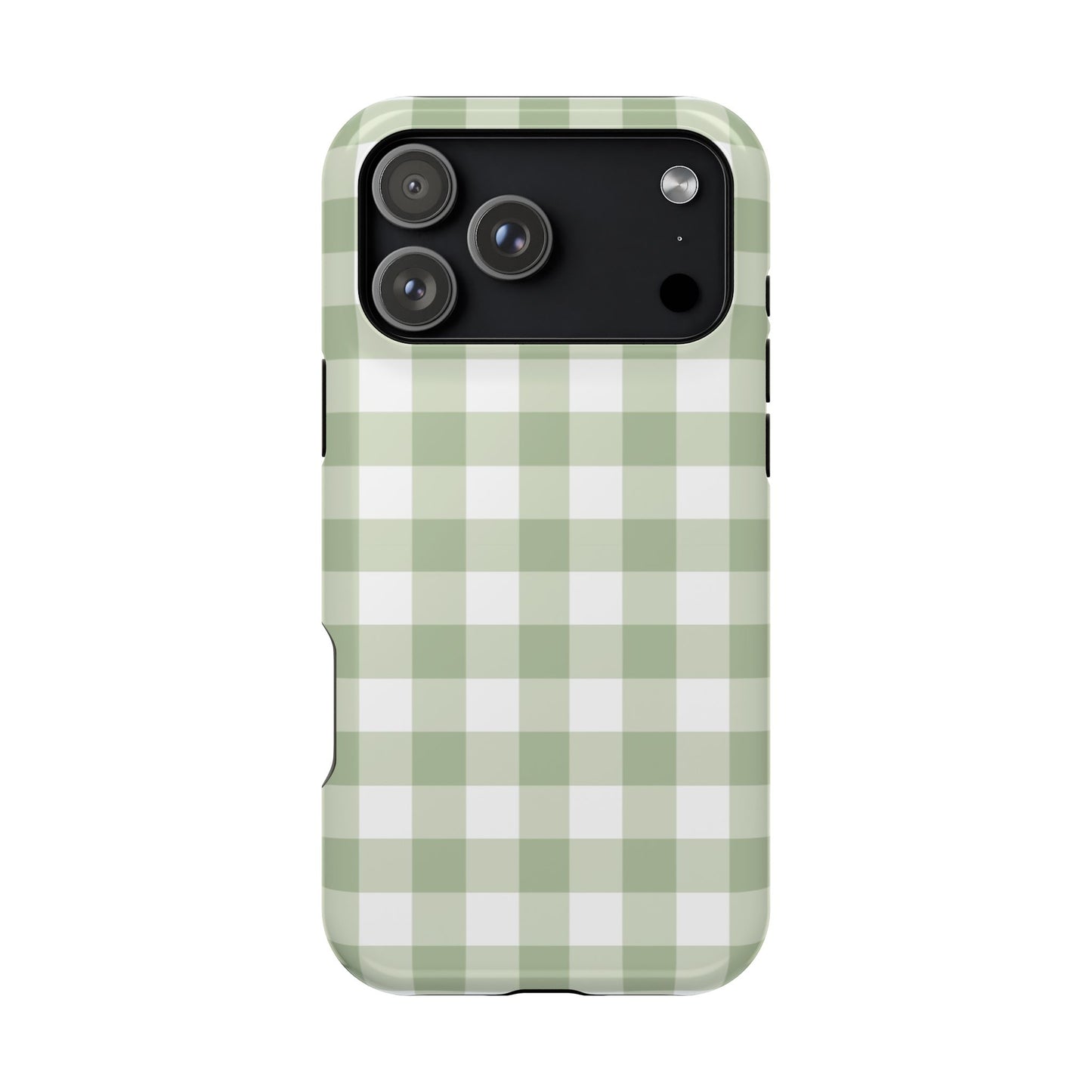 Green Gingham iPhone Case