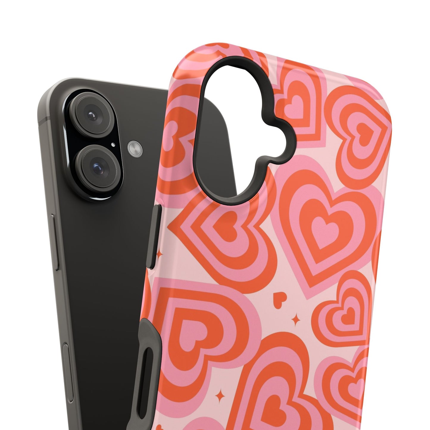 Pink & Red Hearts iPhone Case