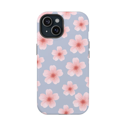 Blue Cherry Blossoms iPhone Case