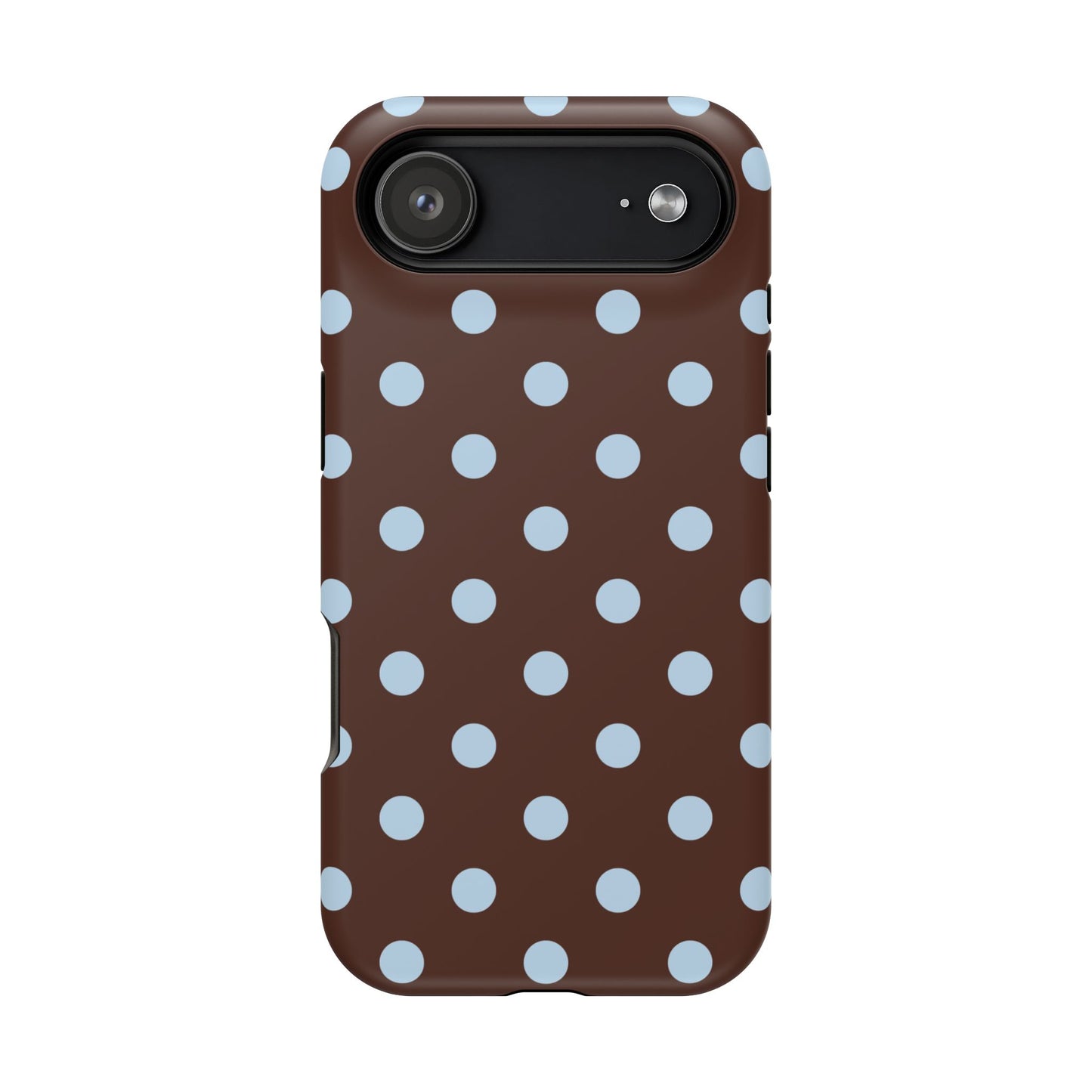Blue Latte Polka Dots iPhone Case