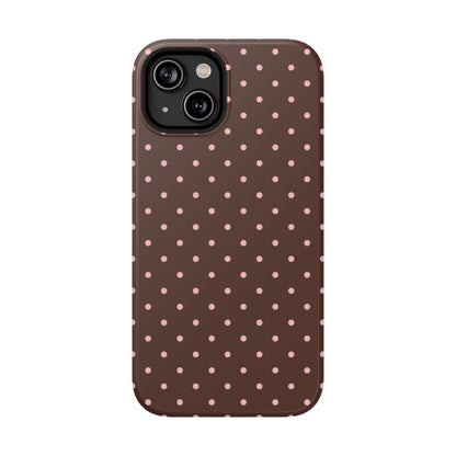 Pink Latte Mini Dots iPhone Case
