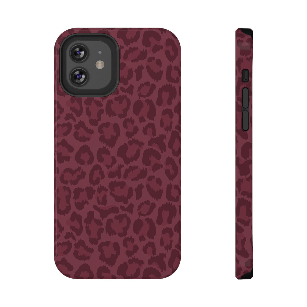 Burgundy Leopard iPhone Case