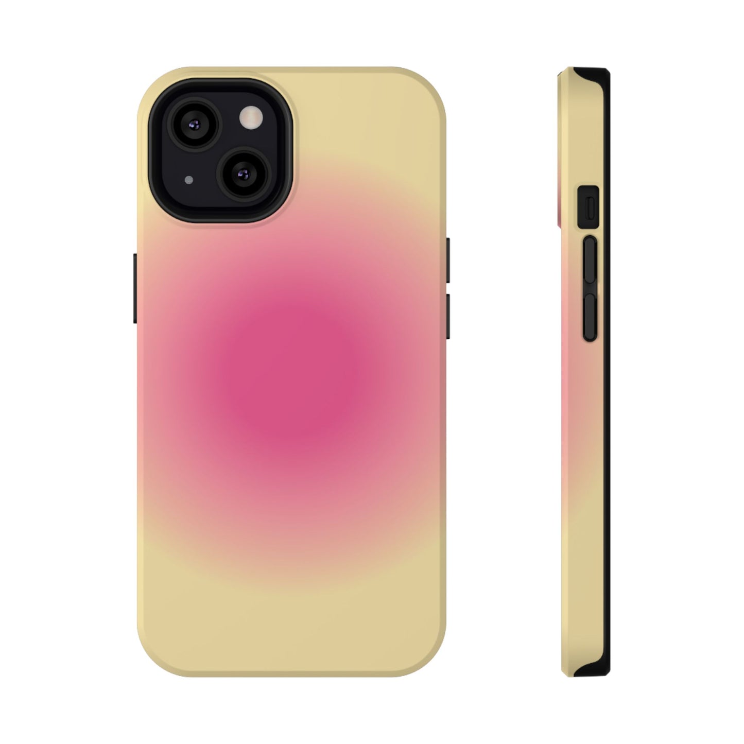 Hot Pink & Yellow Aura iPhone Case